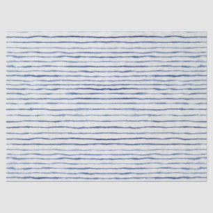 Modernes gestreiftes Muster Wasserfarbe Blau und W Seidenpapier