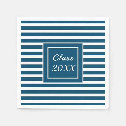 Modernes gestreiftes Personalisiert Graduate Serviette (Vorderseite)