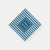 Modernes gestreiftes Personalisiert Graduate Serviette (Ecke)