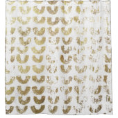 Modernes gestresstes Goldmuster - Lächeln Duschvorhang (Vorderseite)