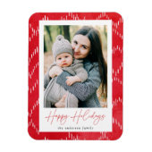 Modernes gestrichenes Rotes Foto Magnet (Vertikal)