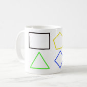 Modernes Gewand - fette geometrische Abstrakte Kun Kaffeetasse (Vorderseite Links)