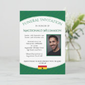 Modernes GHANA FUNERAL INVITATION Memorial Foto Einladung (Stehend Vorderseite)