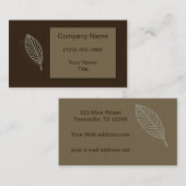 Modernes Ghost Leaf Design Visitenkarte (Vorne/Hinten)