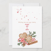 Modernes Gingerbrett Familienweihnachtsfest Foto (Rückseite)