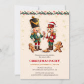 Modernes Gingerbrett Nutcracker Weihnachtsgebäck P Einladung (Vorderseite)