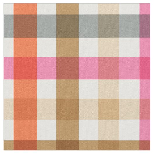 Modernes Gingham Fall Pattern Stoff (Nahaufnahme)