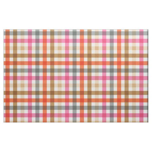 Modernes Gingham Fall Pattern Stoff (Fat Quarter (45,7 x 55,9 cm))