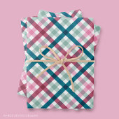Modernes Gingham-Geschenk Geschenkpapier Set