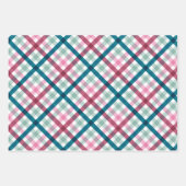 Modernes Gingham-Geschenk Geschenkpapier Set (Vorderseite 2)