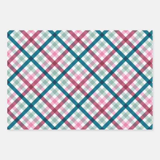 Modernes Gingham-Geschenk Geschenkpapier Set (Vorderseite 2)
