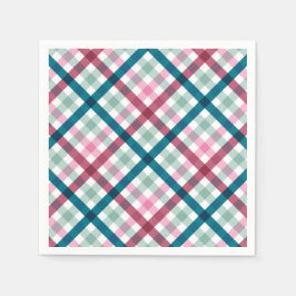 Modernes Gingham Holiday Dinner Napkins Paper Napk Serviette