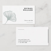 Modernes Ginkgo Leaf Visitenkarte (Vorne/Hinten)