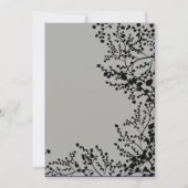 Modernes Gipskraut-BlumenBrautparty Einladung (Rückseite)