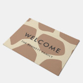 Modernes Giraffenmuster Fußmatte (Schrägansicht)