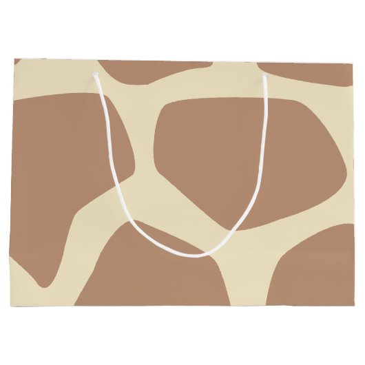 Modernes Giraffenmuster Große Geschenktüte (Rückseite)