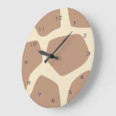 Modernes Giraffenmuster Große Wanduhr (Winkel)