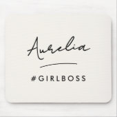 Modernes Girl-Boss-Skript Name Bestes Girly-Gesche Mousepad (Vorne)