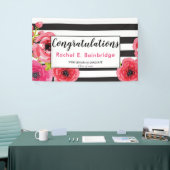Modernes Girl-Floral-Abschluss-Banner Banner (Messeveranstaltung)