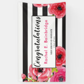 Modernes Girl-Floral-Abschluss-Banner Banner (Vertikal)