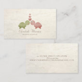 Modernes Girl-Funny, Schildkröten in Liebe Visitenkarte (Vorne/Hinten)