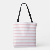 Modernes Girl-Rosa-Flamingo, gestreift, Monogramm Tasche (Rückseite)