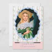 Modernes Girly Bows Graduate Party Einladung (Rückseite)