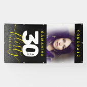 Modernes Girly Bright Yellow 30 und Kokett Banner (Horizontal)