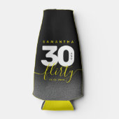 Modernes Girly Bright Yellow 30 und Kokett Flaschenkühler (Vorderseite)