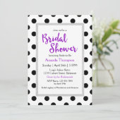 Modernes Girly Chic Dots Brautparty Einladung (Stehend Vorderseite)