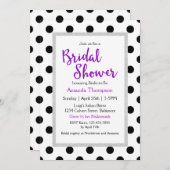 Modernes Girly Chic Dots Brautparty Einladung (Vorne/Hinten)