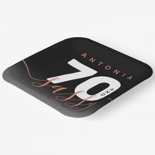 Modernes Girly Copper 70 und Sassy Pappteller (Gewinkelt)