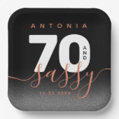 Modernes Girly Copper 70 und Sassy Pappteller (Vorderseite)