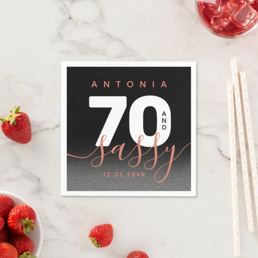 Modernes Girly Copper 70 und Sassy Serviette (Beispiel)