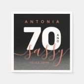 Modernes Girly Copper 70 und Sassy Serviette (Vorderseite)