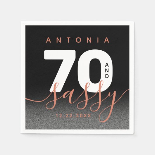 Modernes Girly Copper 70 und Sassy Serviette (Vorderseite)