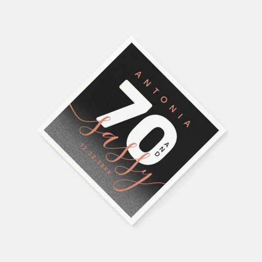 Modernes Girly Copper 70 und Sassy Serviette (Ecke)