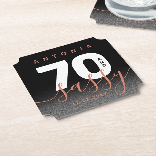 Modernes Girly Copper 70 und Sassy Untersetzer (angewinkelt)