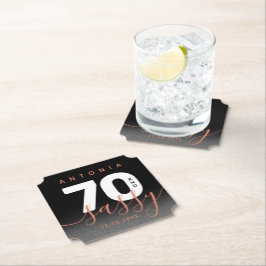 Modernes Girly Copper 70 und Sassy Untersetzer