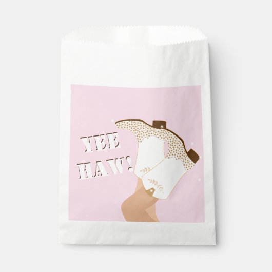 Modernes Girly Cowgirl Stiefts Legs Stars Yeehaw P Geschenktütchen (Vorderseite)