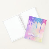 Modernes Girly Holographic Elegante Trendy Sketchb Notizblock (Innenseite)