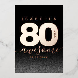 Modernes Girly Hot Pink 80 und Phantastisch Folieneinladung