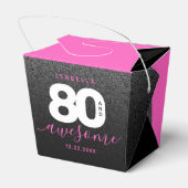 Modernes Girly Hot Pink 80 und Phantastisch Geschenkschachtel (Rückseite)