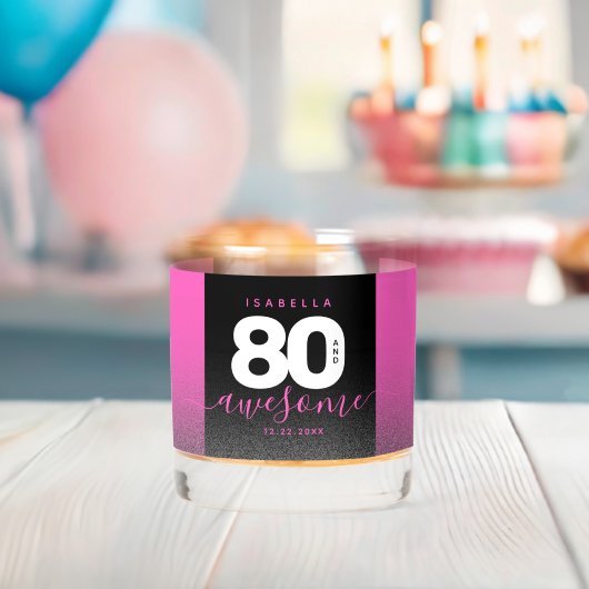 Modernes Girly Hot Pink 80 und Phantastisch Whiskyglas (Insitu (Baby Party))