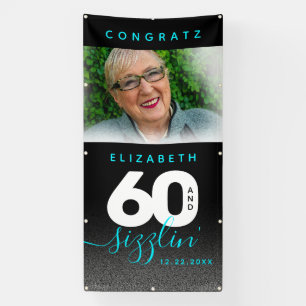 Modernes Girly Ice Blue 60 und Sizzling Banner