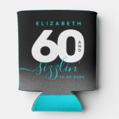 Modernes Girly Ice Blue 60 und Sizzling Dosenkühler (Rückseite)