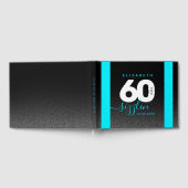 Modernes Girly Ice Blue 60 und Sizzling Gästebuch (Voll)