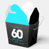 Modernes Girly Ice Blue 60 und Sizzling Geschenkschachtel (Geöffnet)