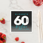 Modernes Girly Ice Blue 60 und Sizzling Serviette (Beispiel)