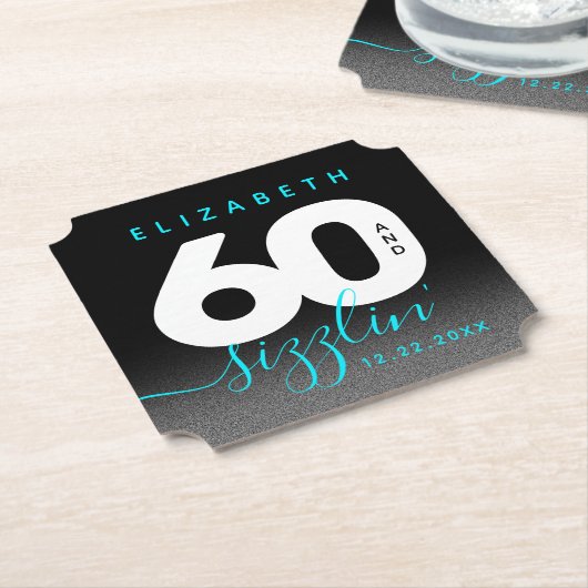 Modernes Girly Ice Blue 60 und Sizzling Untersetzer (angewinkelt)